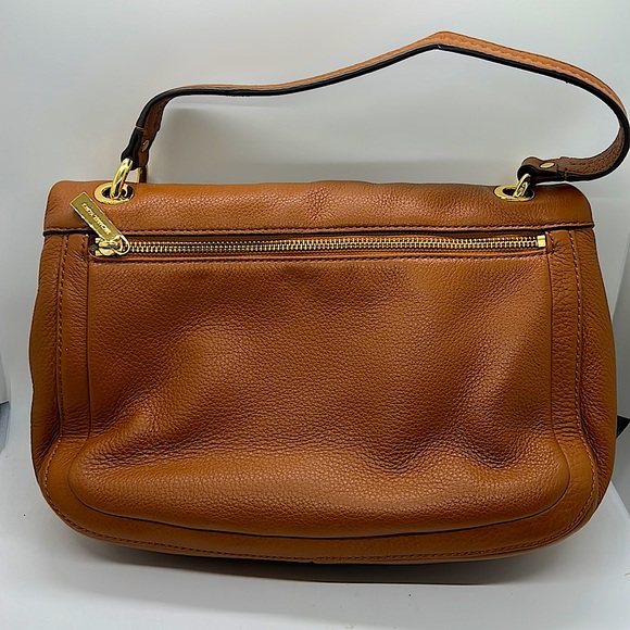 Michael Kors Authentic Rich Cognac Brown and Gold Satchel Purse Bag ππ - Picture 2 of 8